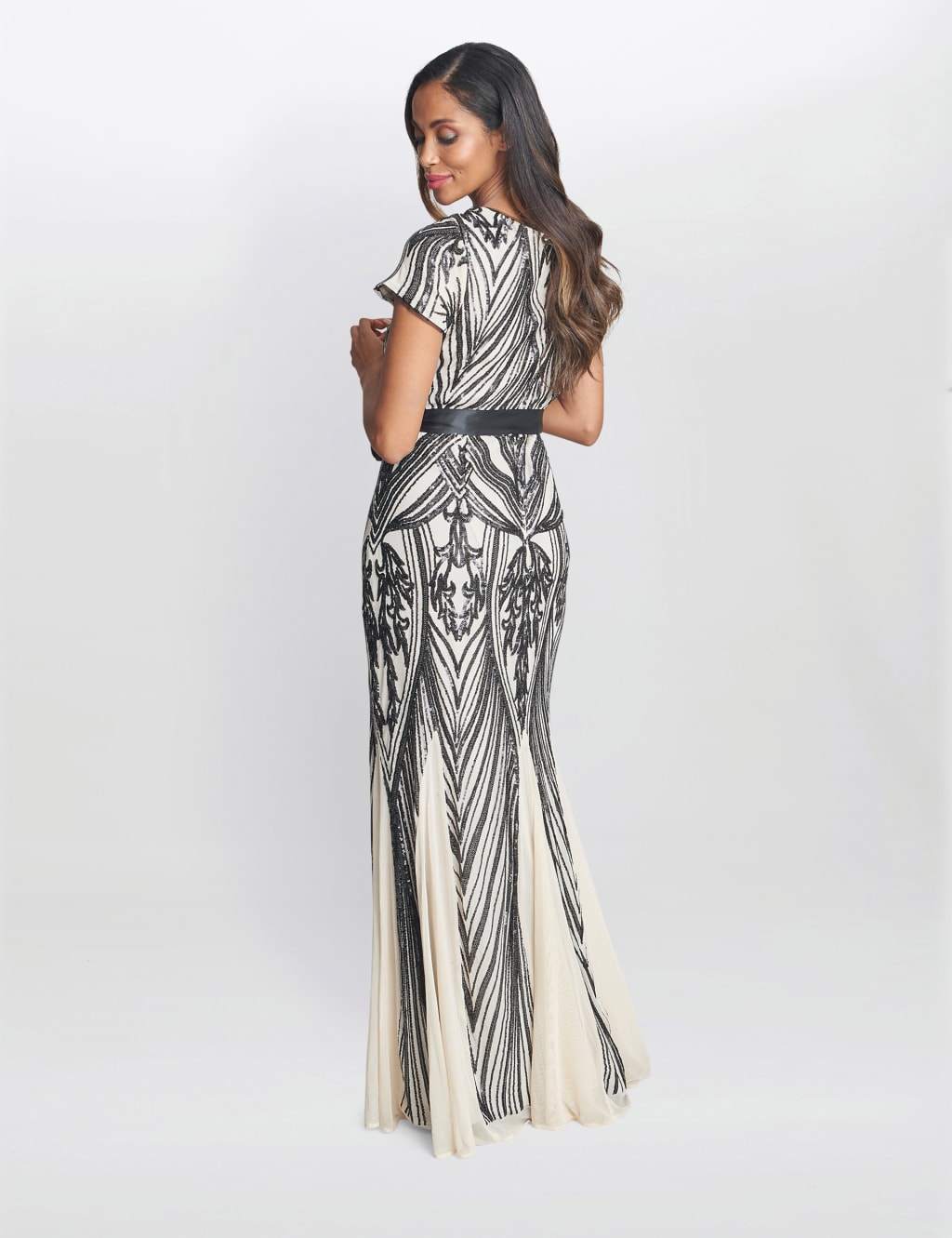Sequin Sweetheart Neckline Maxi Column Dress image 2