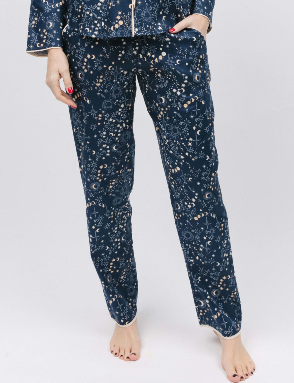 Cotton Modal Celestial Print Pyjama Bottoms image 1