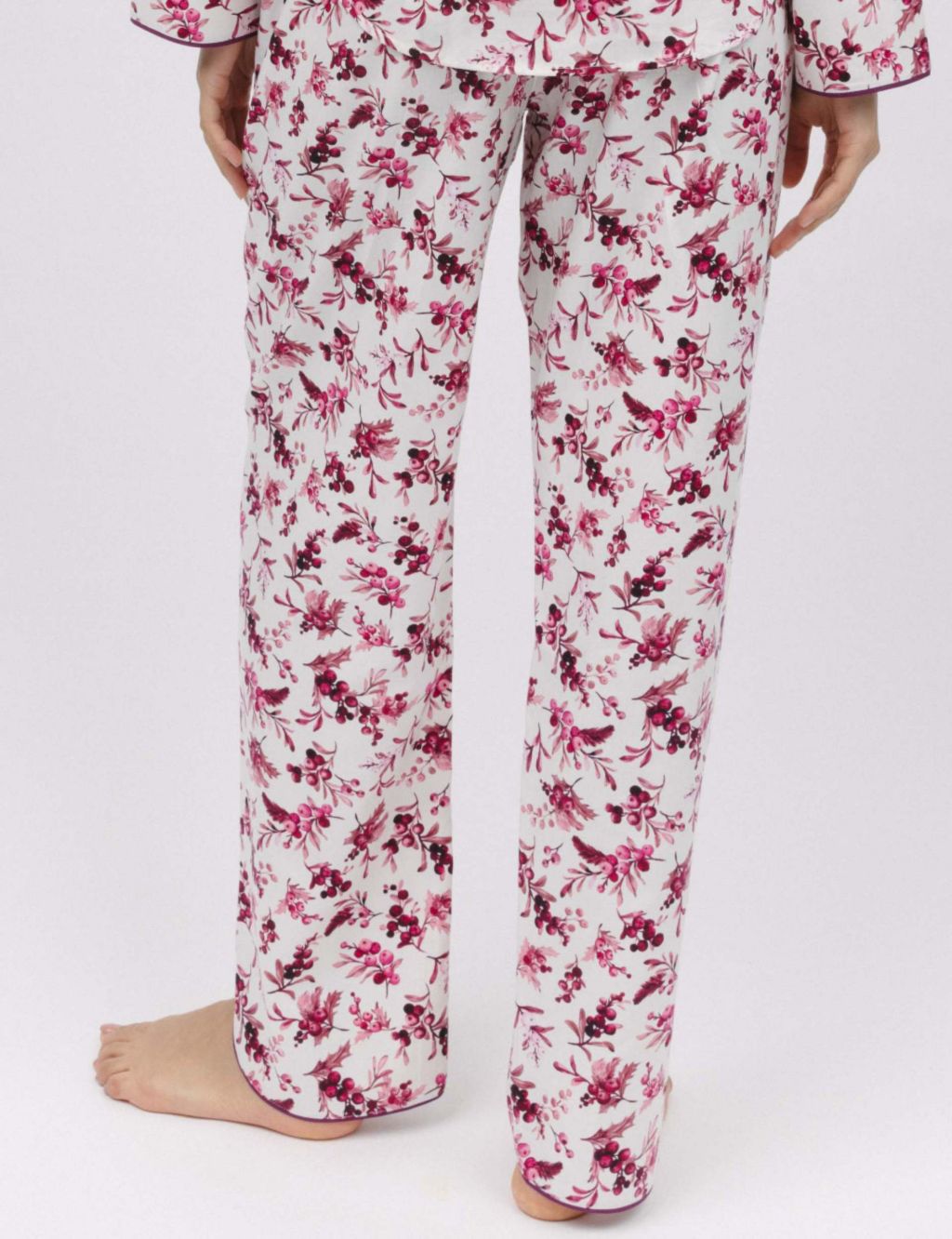 Cotton Modal Berry Print Pyjama Bottoms image 4