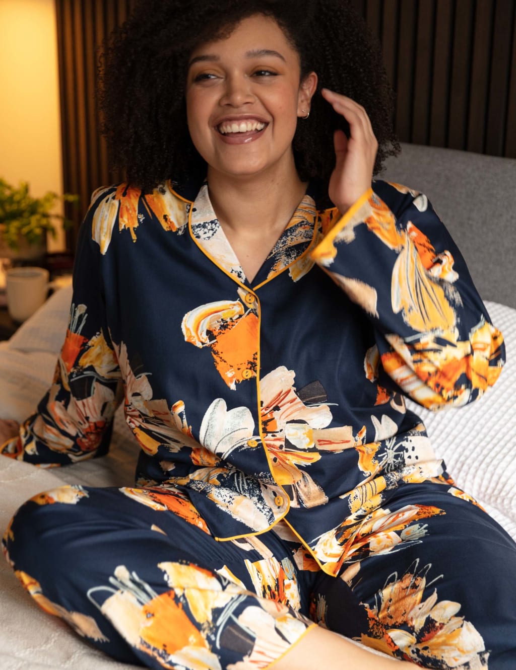 Cotton Modal Floral Pyjama Top image 3