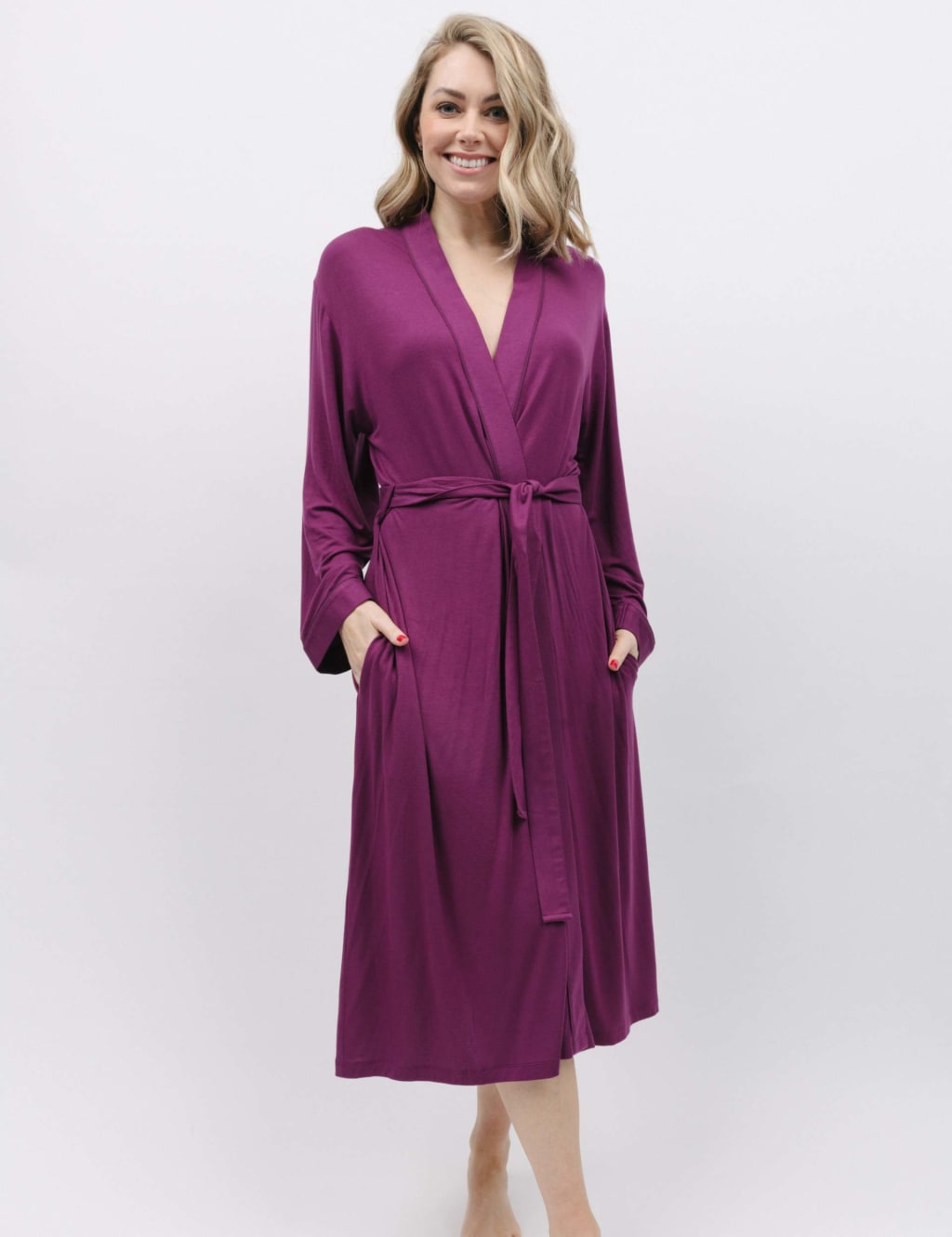 Modal Rich Long Dressing Gown image 1