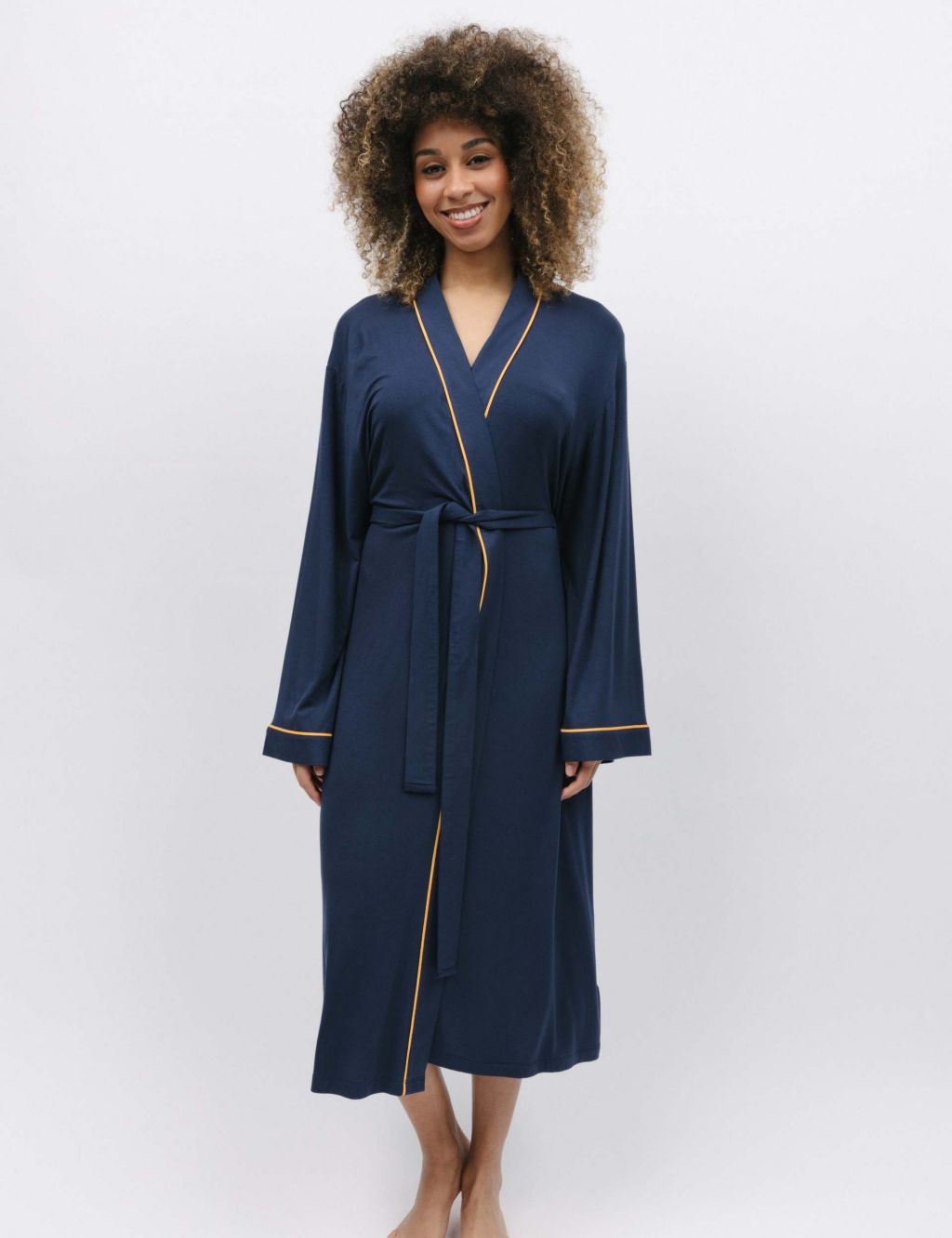 Modal Rich Long Dressing Gown image 1