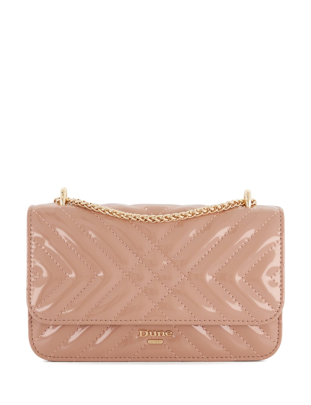 Quilted Patent Finish Shoulder Bag image 1