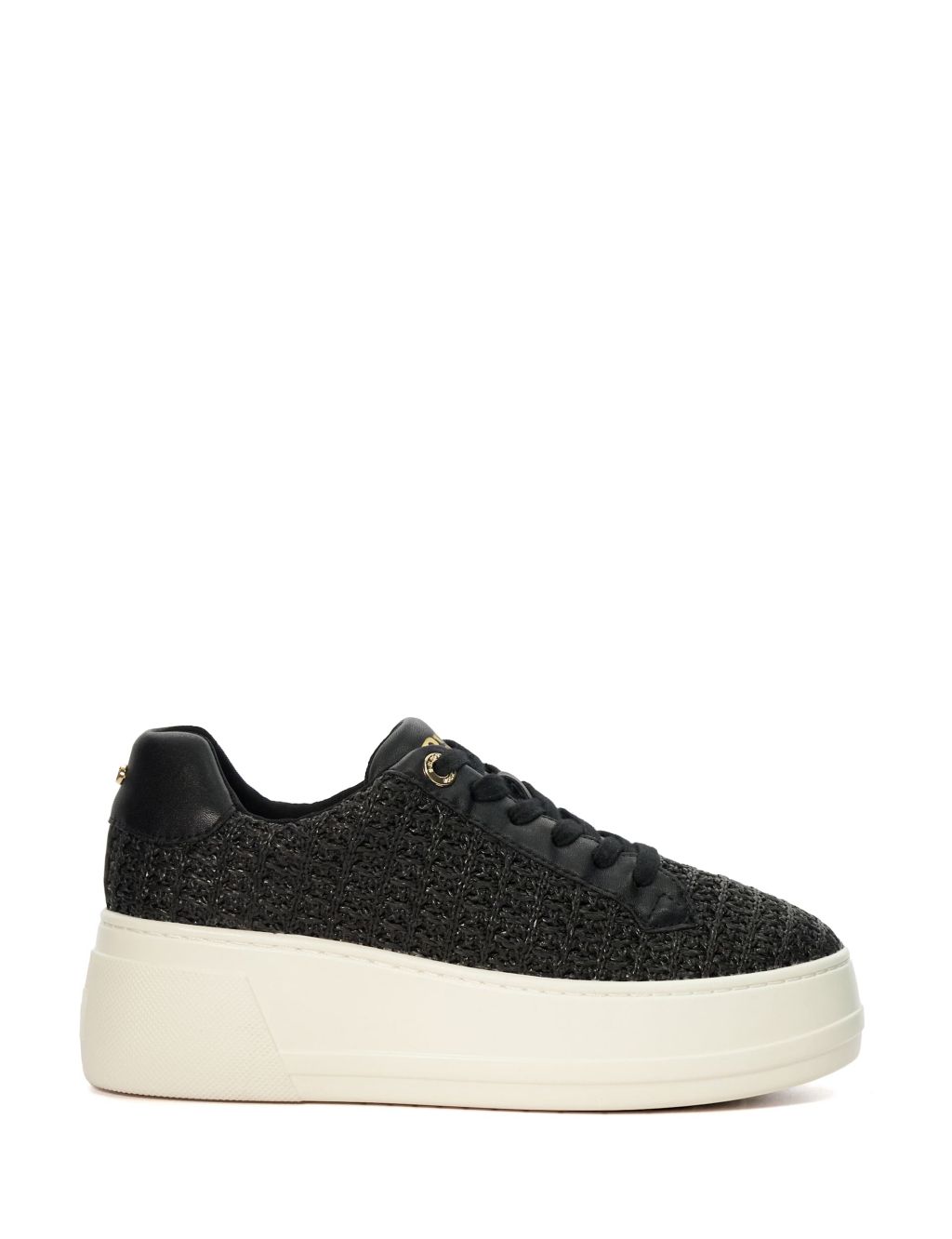 Lace Up Textured Platform Trainers