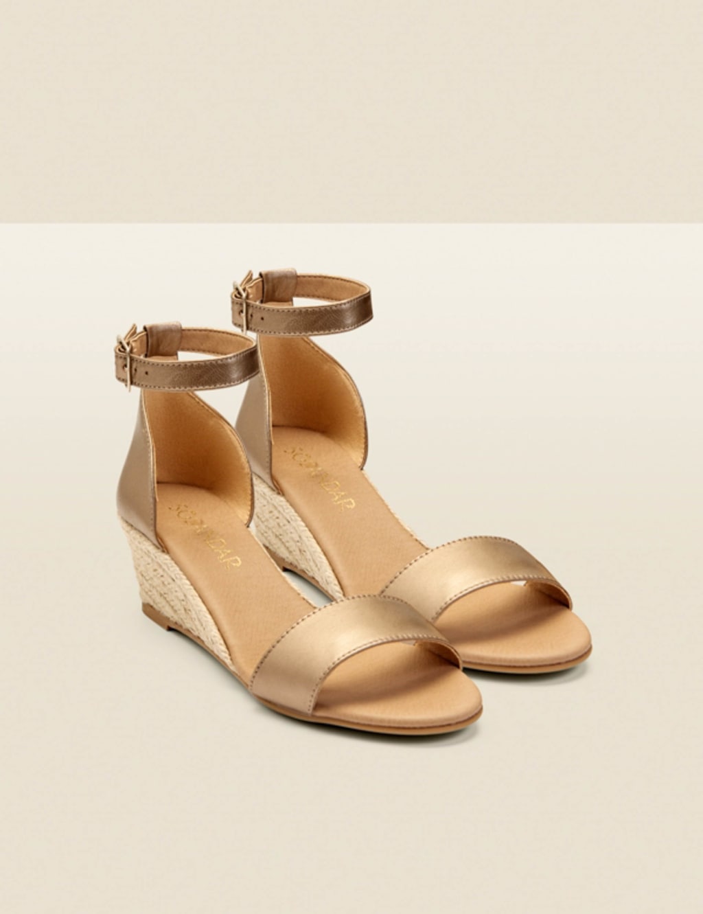 Leather Ankle Strap Wedge Espadrilles image 2