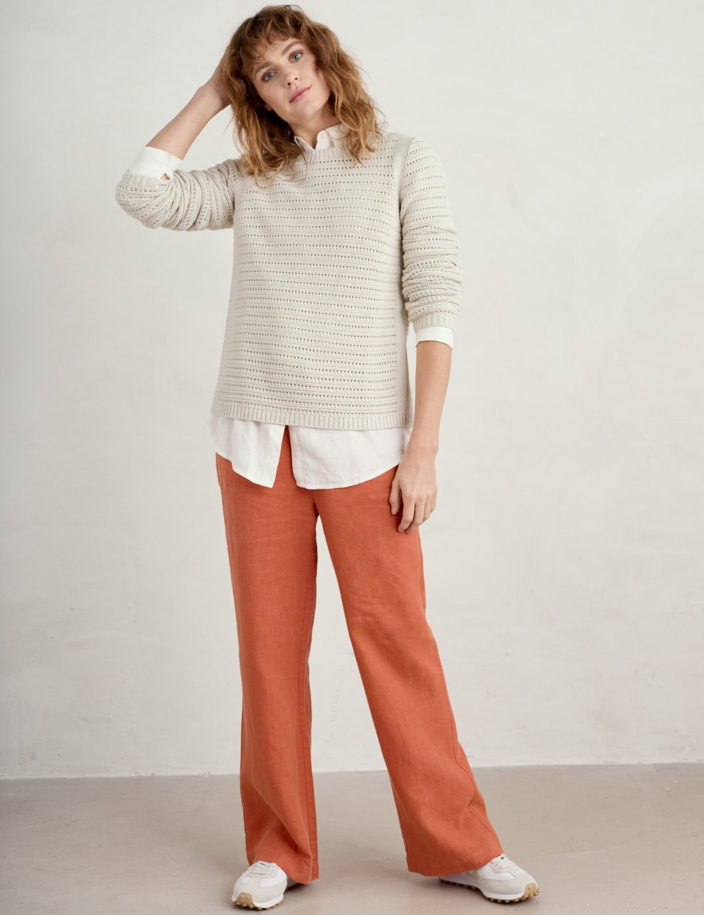 Pure Cotton Textured Jumper