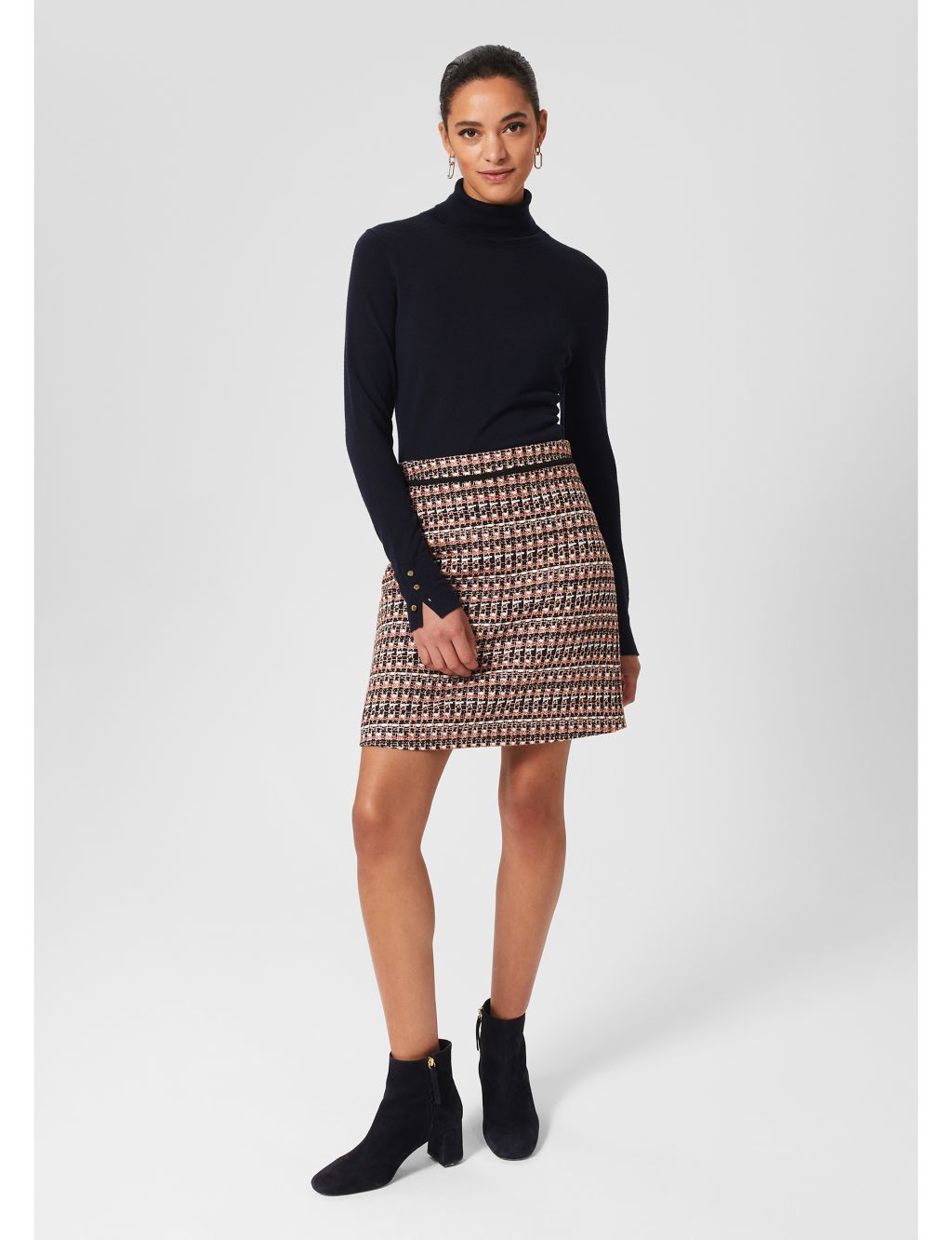 Textured Mini Slip Skirt image 1