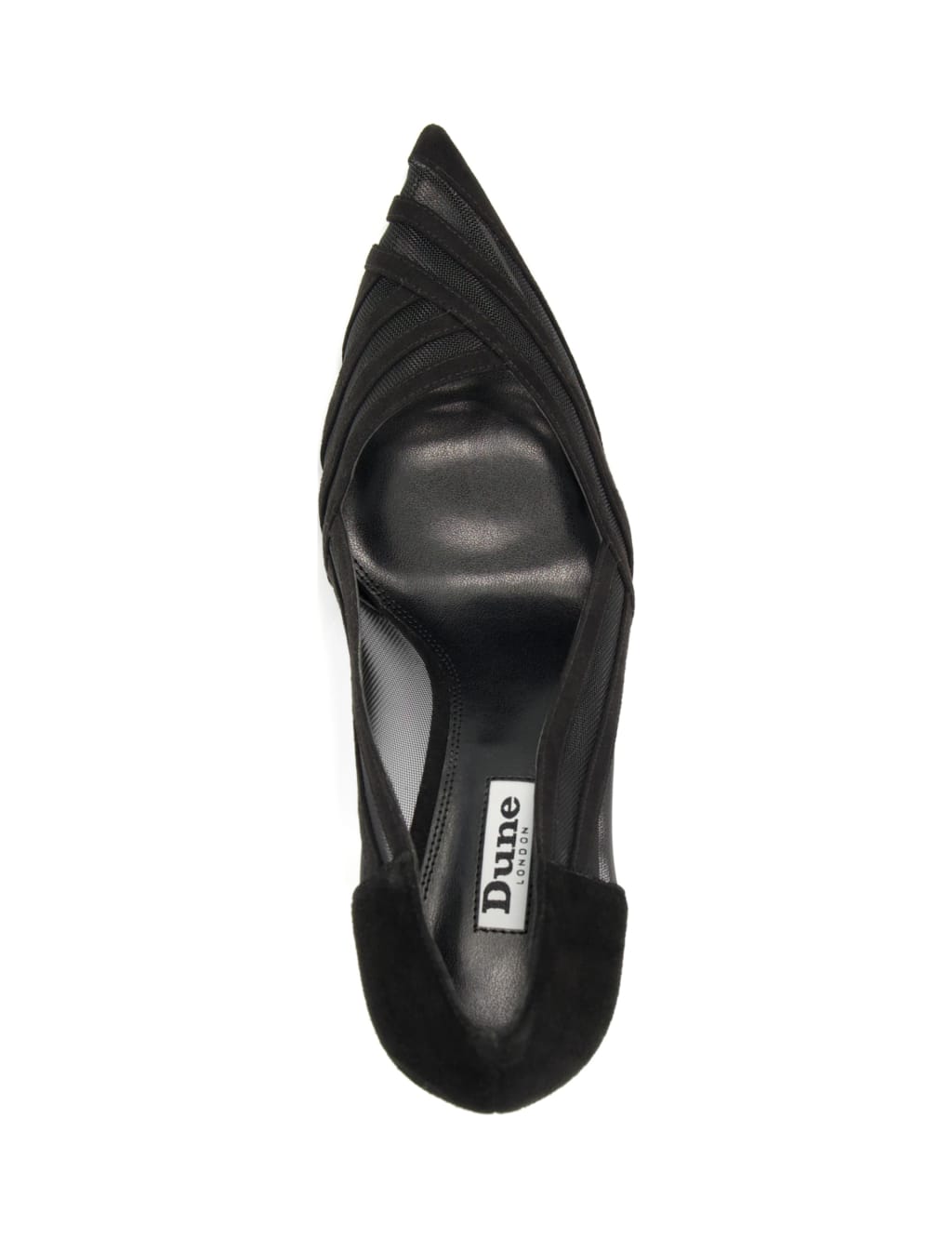 Suede Mesh Detail Stiletto Heel Court Shoes image 5