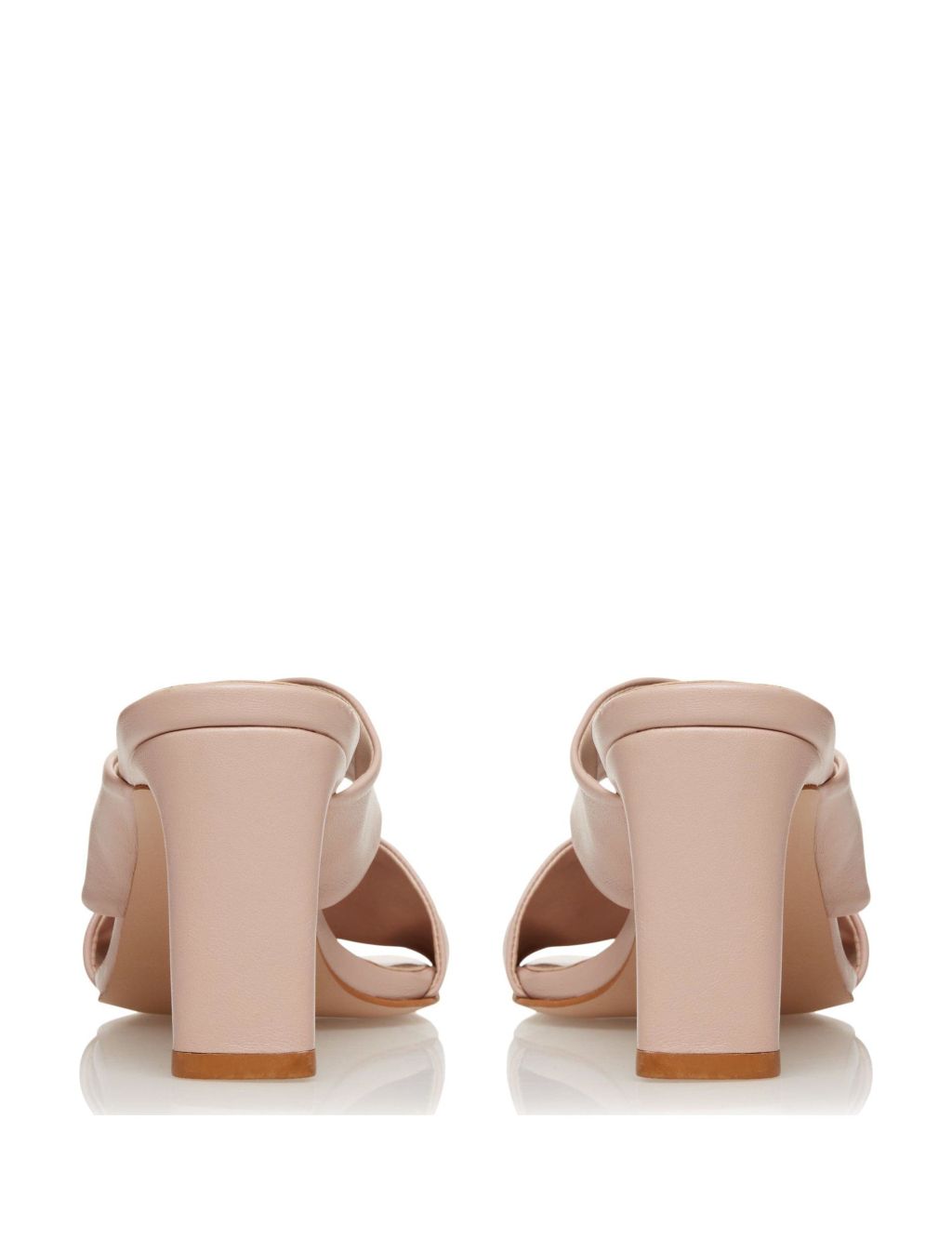 Leather Knot Block Heel Mules image 4