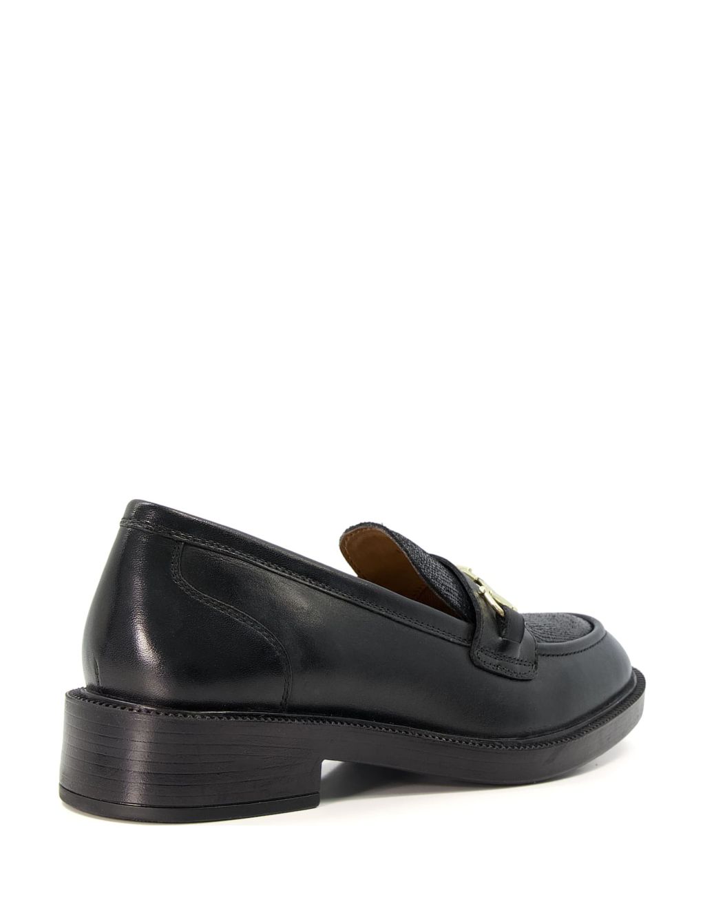Leather Bar Trim Flat Loafers image 4