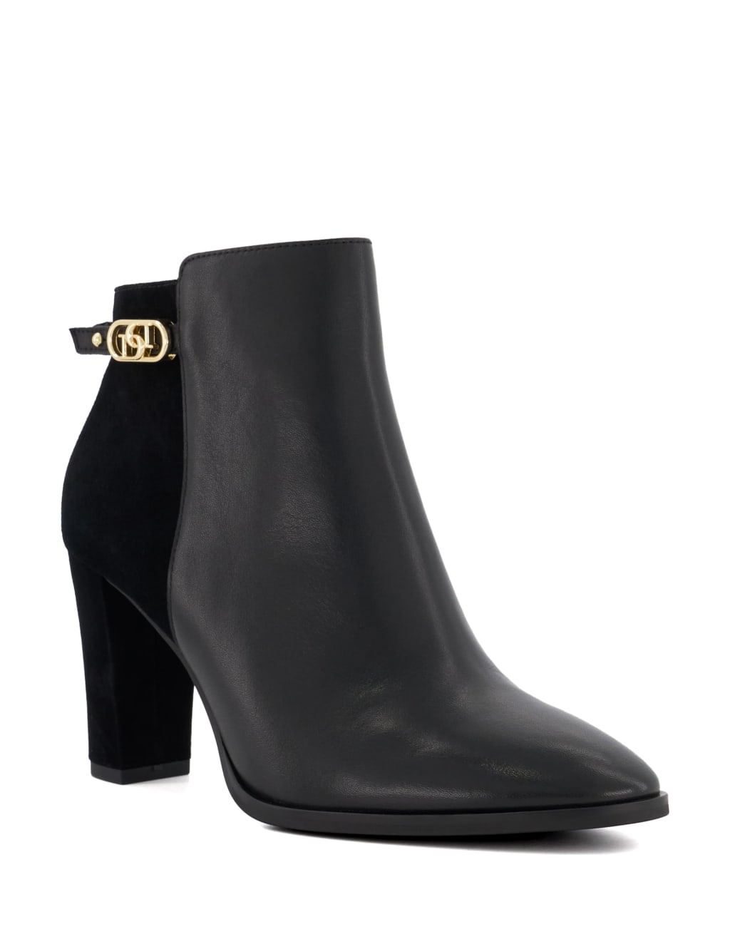 Leather Buckle Block Heel Ankle Boots image 2