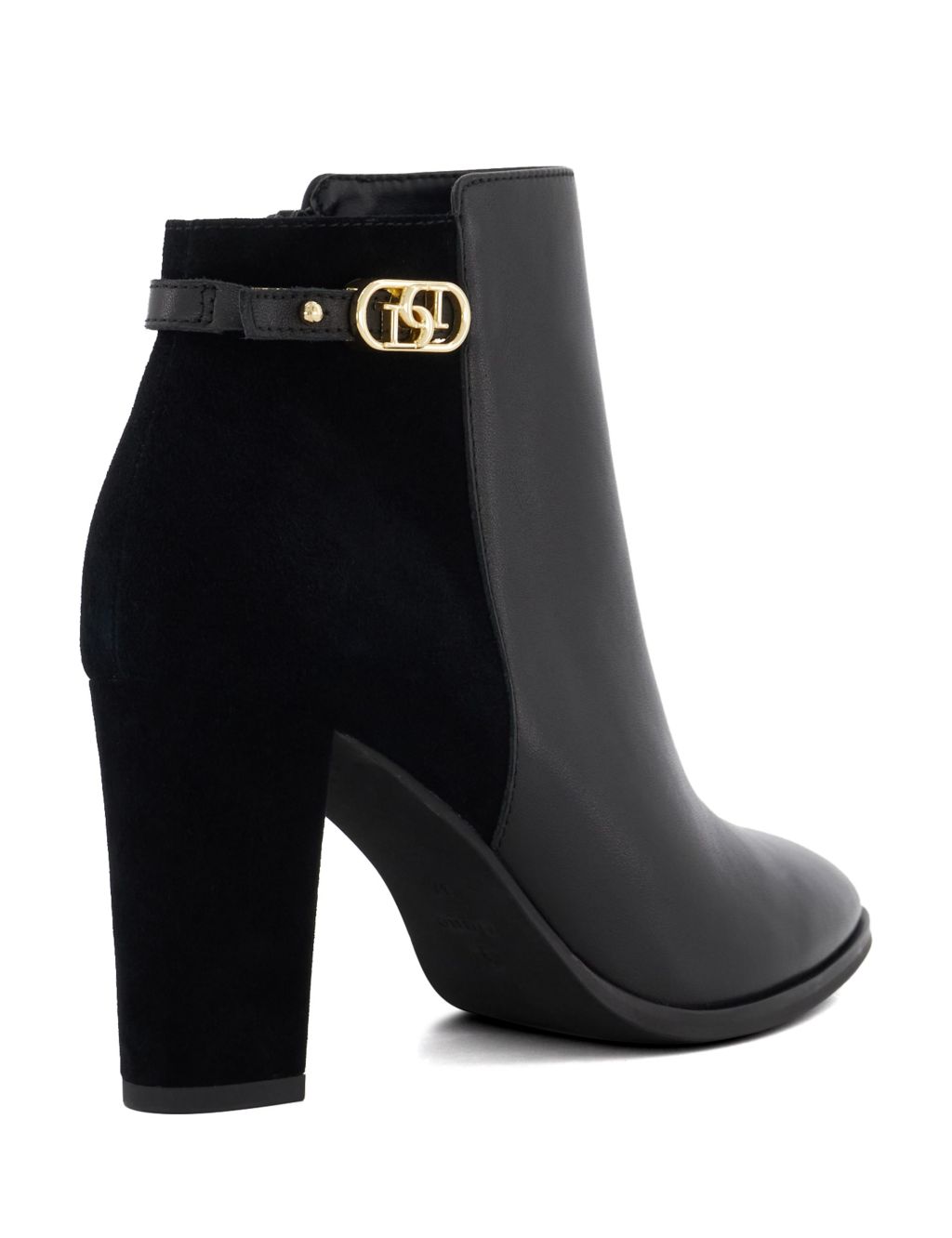 Leather Buckle Block Heel Ankle Boots image 4