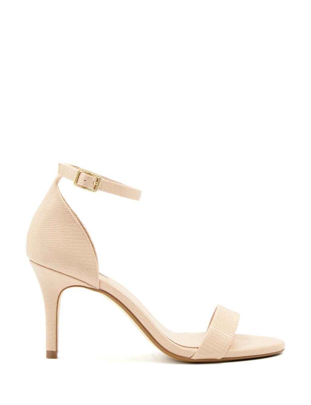 Metallic Ankle Strap Stiletto Heel Sandals image 1