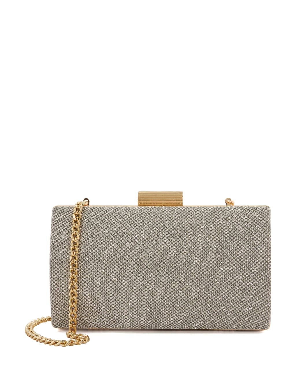 Lizard Effect Chain Strap Clutch Bag image 1