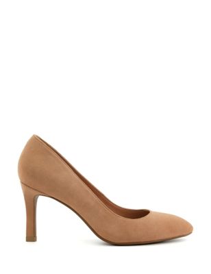 Dune London Women's Leather Stiletto Heel Court Shoes - 8 - Camel, Camel,Black