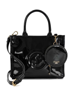 Dune London Womens Mini Tote Bag - Black, Black,Dark Green