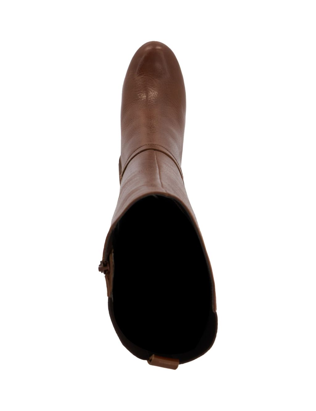 Leather Buckle Block Heel Knee High Boots image 3