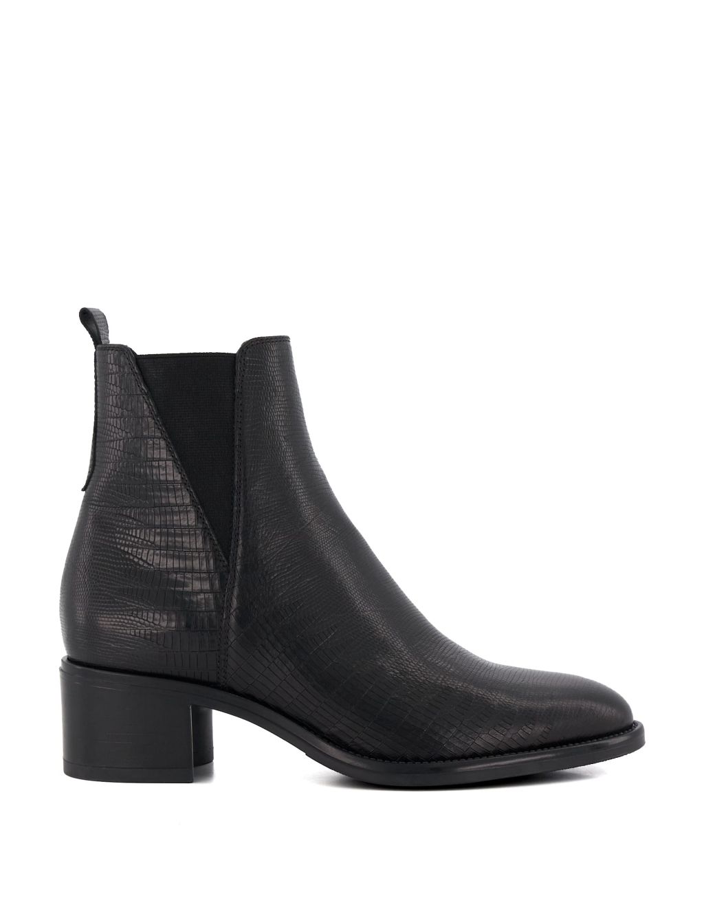 Leather Block Heel Ankle Boots image 1