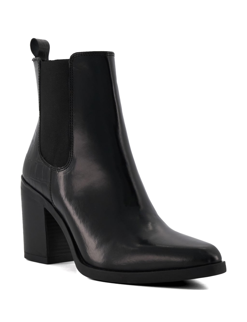 Leather Block Heel Ankle Boots image 2