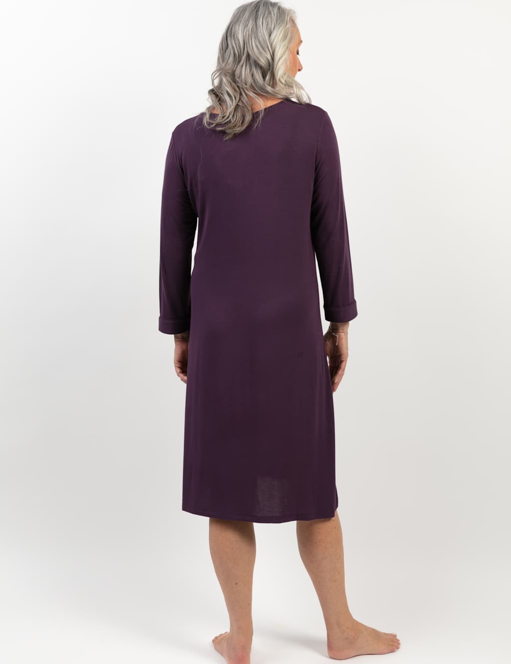 Modal Rich Lace Trim Short Nightdress image 2