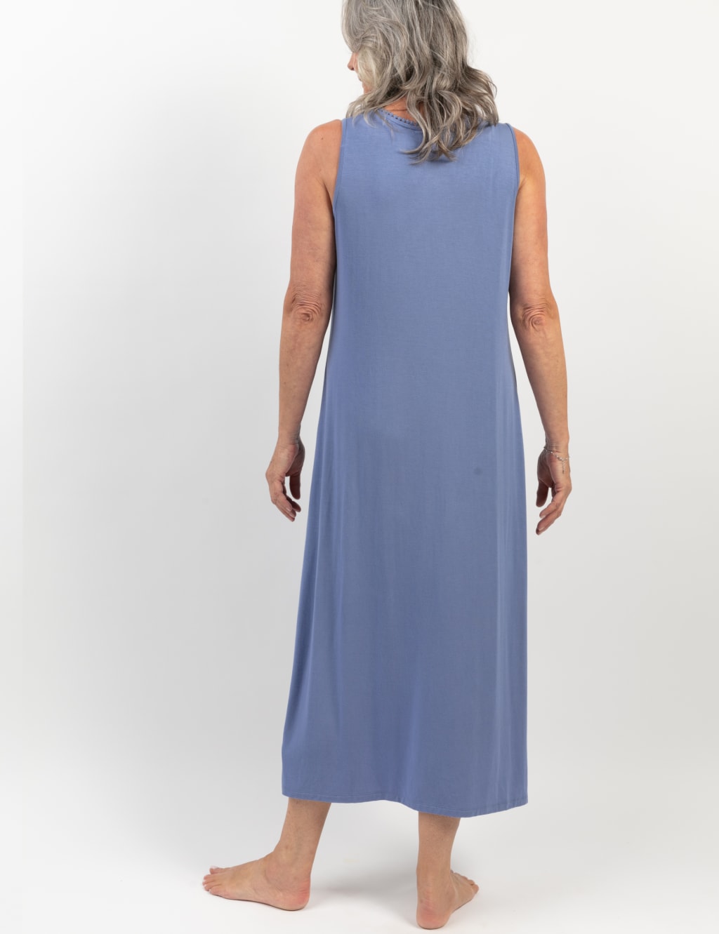 Modal Rich Lace Trim Long Nightdress image 3