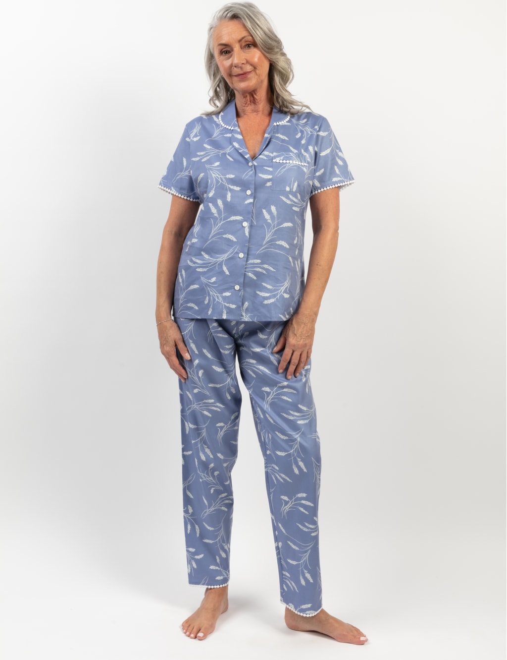 Cotton Modal Wheat Print Pyjama Set image 1