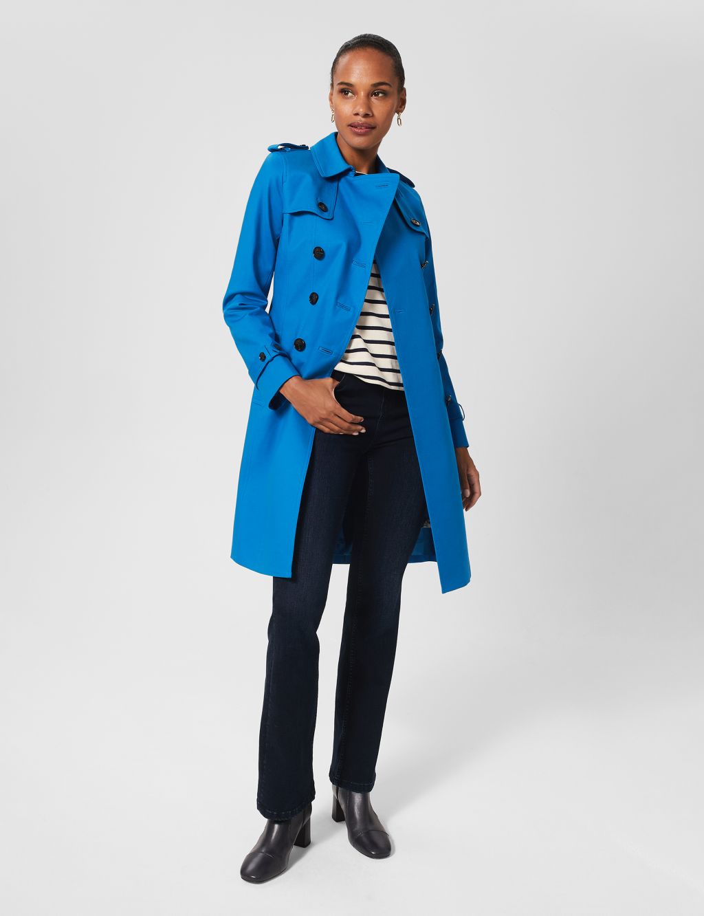 Cotton Rich Belted Trench Coat image 3
