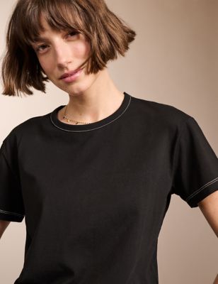 Baukjen Women's Pure Cotton T-Shirt - 14 - Black, Black