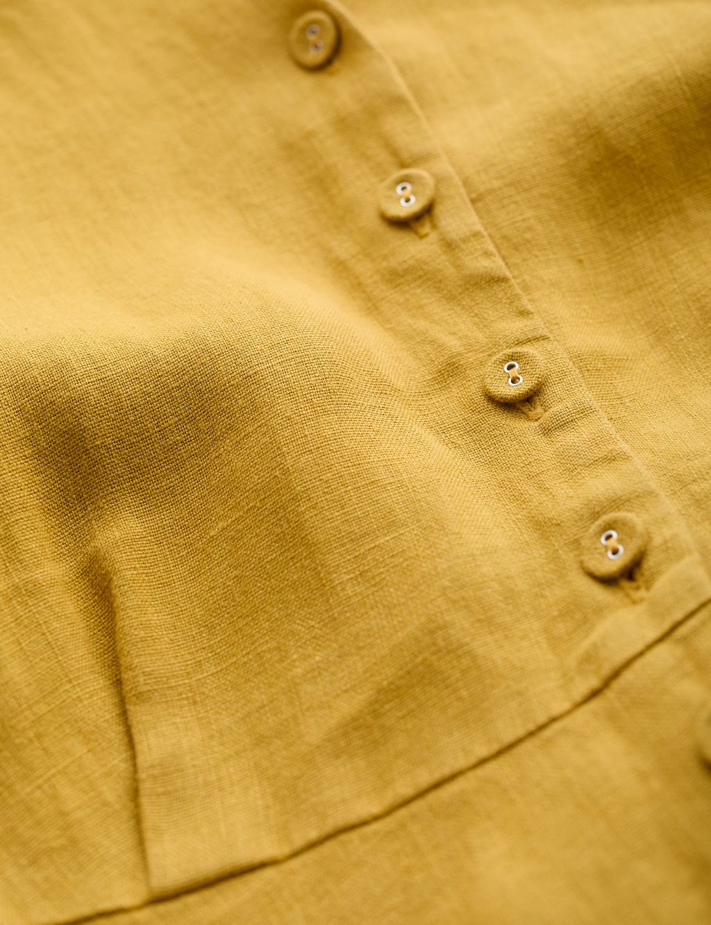 Pure Linen V-Neck Midi Shirt Dress image 4