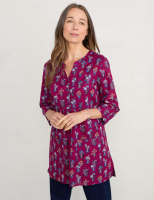 Organic Cotton Floral V-Neck Tunic | Seasalt Cornwall | M&S