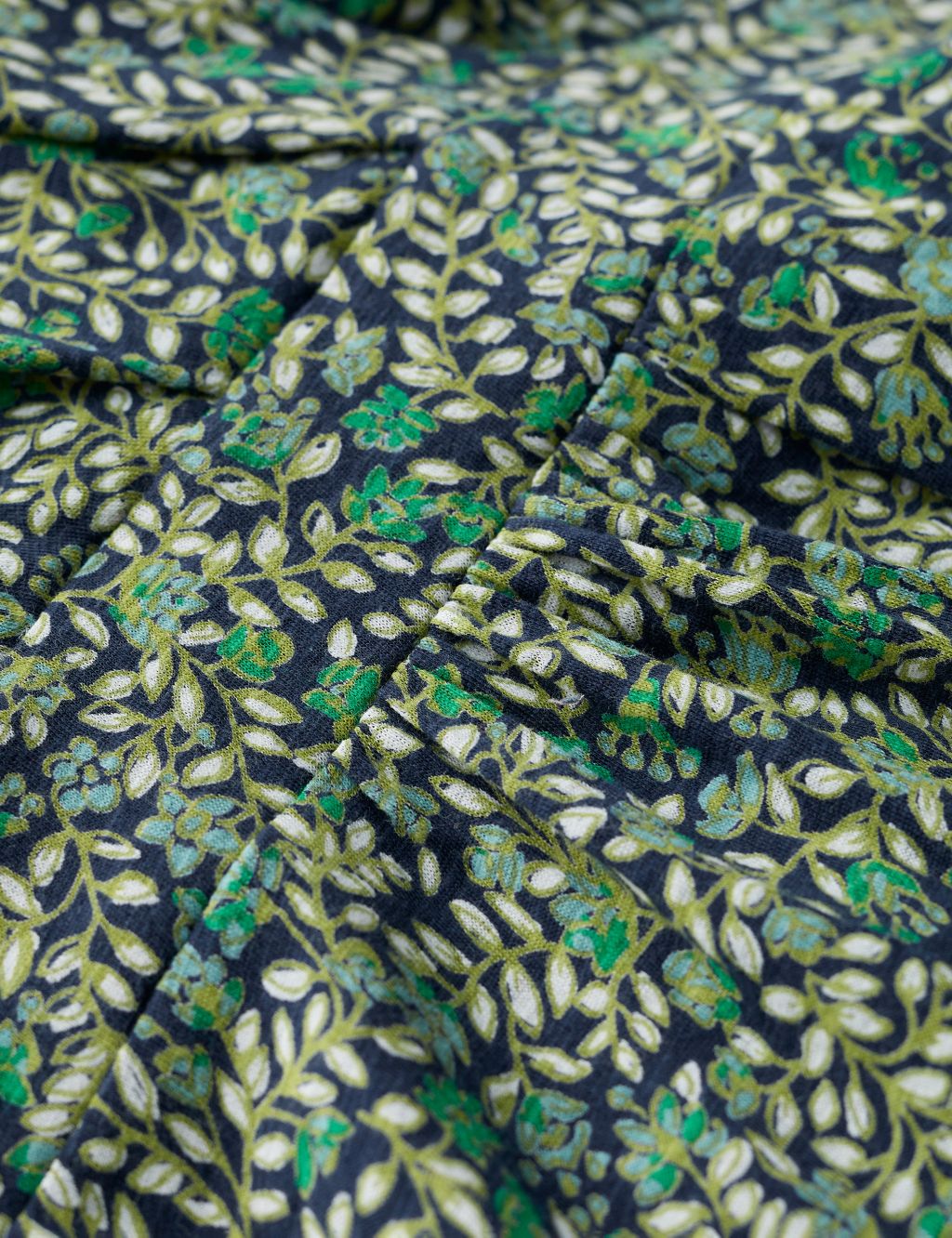 Organic Cotton Floral V-Neck Midi Dress image 4