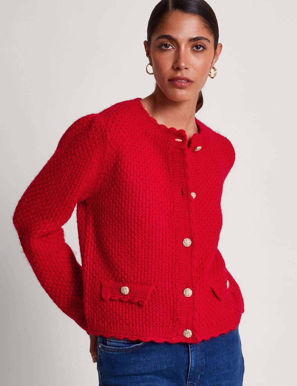 Women s Red Cardigans M S