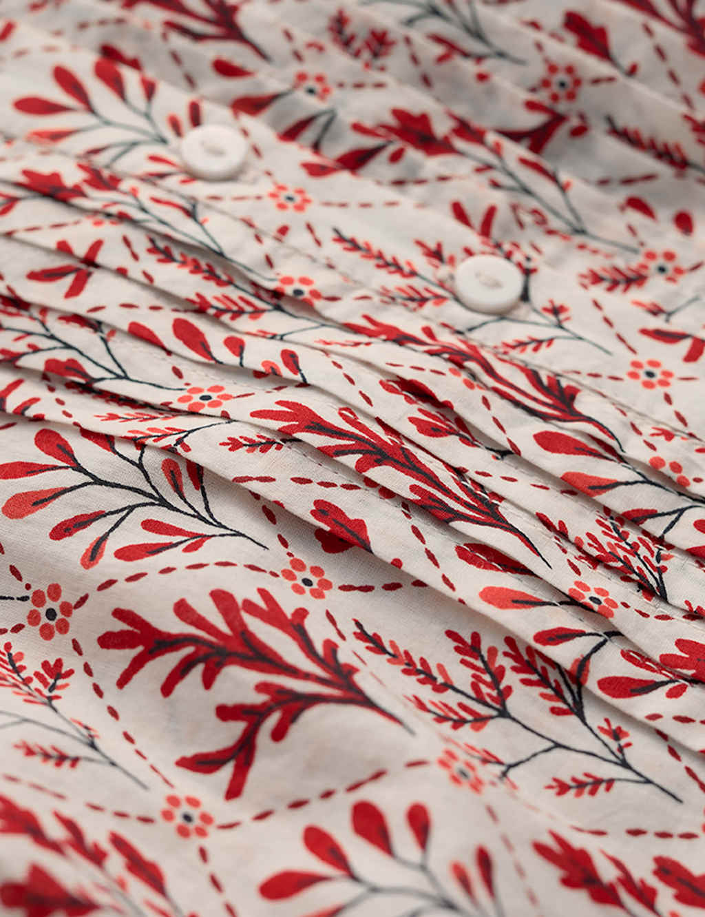 Organic Cotton Printed Midi Waisted Dress image 4