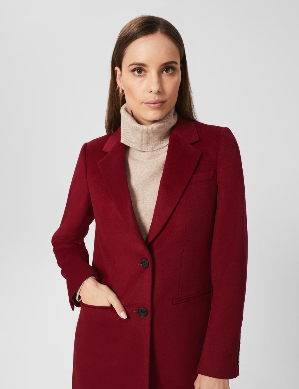 Pure Wool Single Breasted Coat image 2