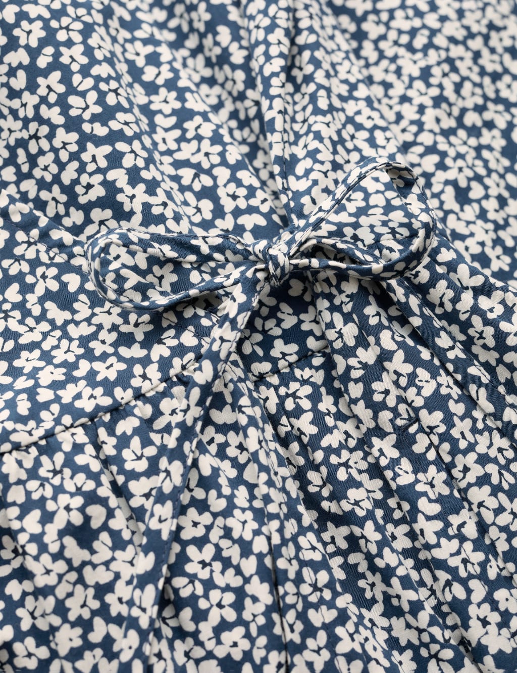 Pure Cotton Floral V-Neck Midi Wrap Dress image 5