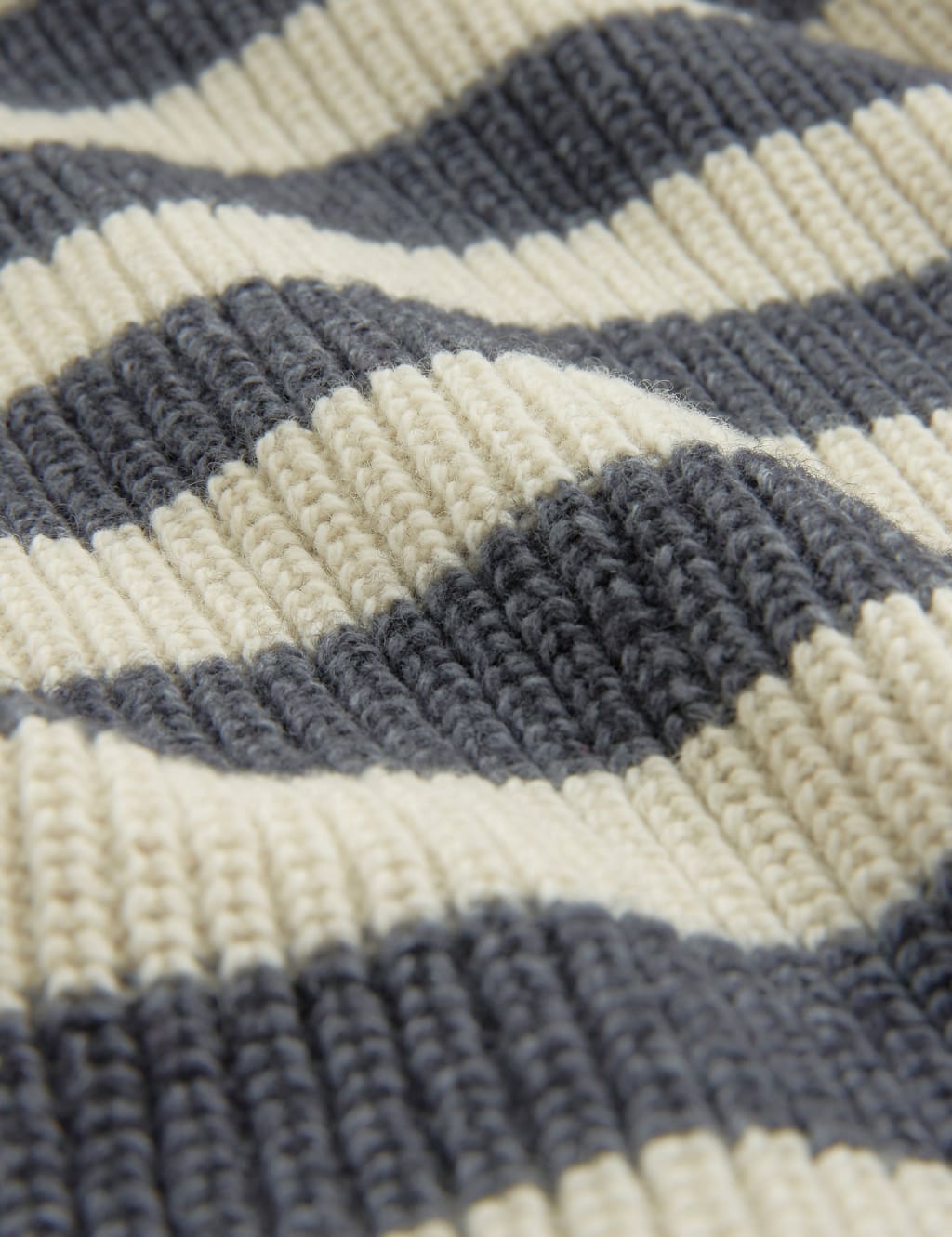 Wool Rich Striped Funnel Neck Jumper image 6
