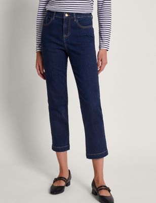 Monsoon Womens Slim Fit Ankle Grazer Jeans - 10 - Blue Denim, Blue Denim