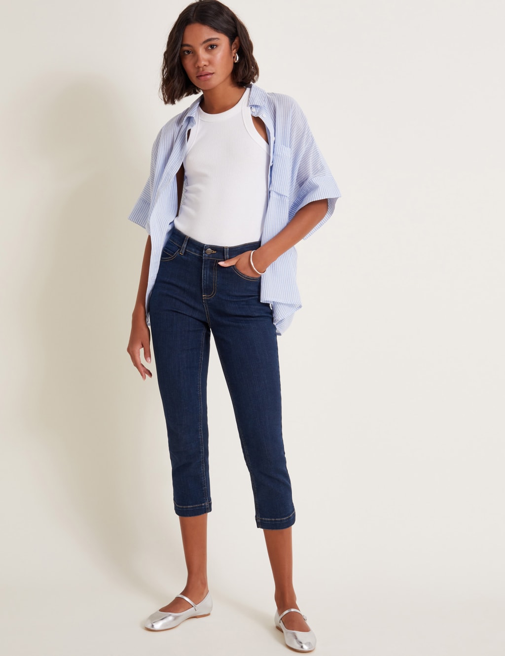 Cheap on sale cropped jeans
