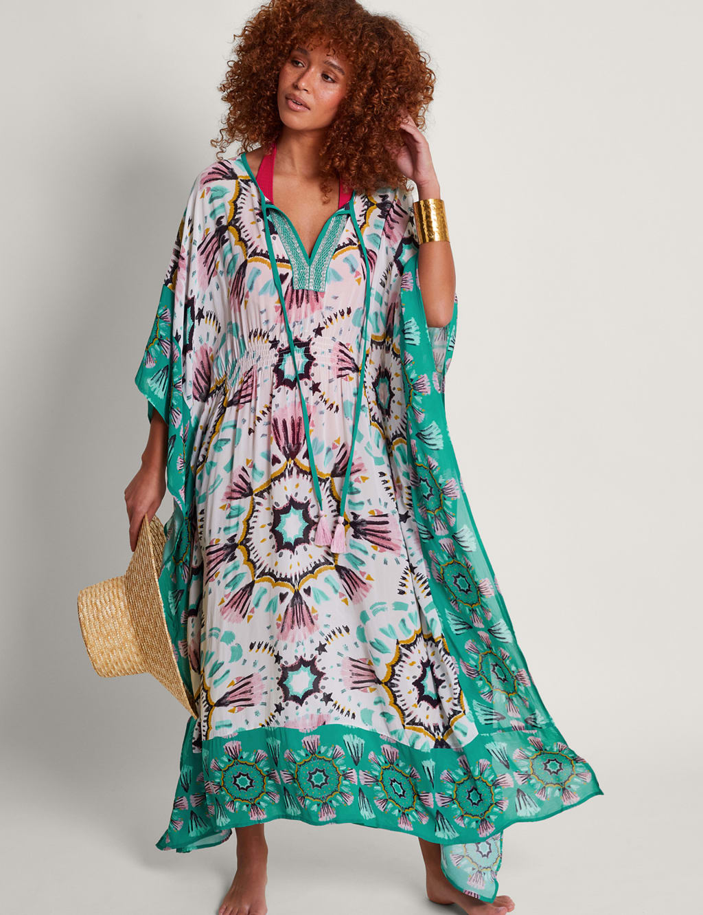 Printed Beach Cover Up Kaftan