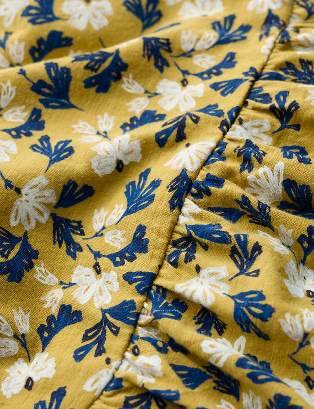 Organic Cotton Floral V-Neck Waisted Dress image 4