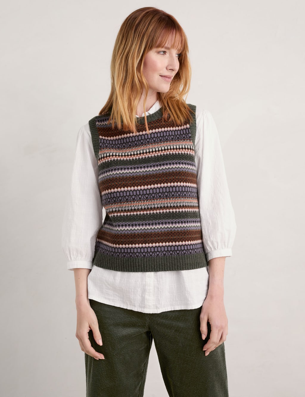Percella Cove Fair Isle Knitted Vest Seasalt Cornwall