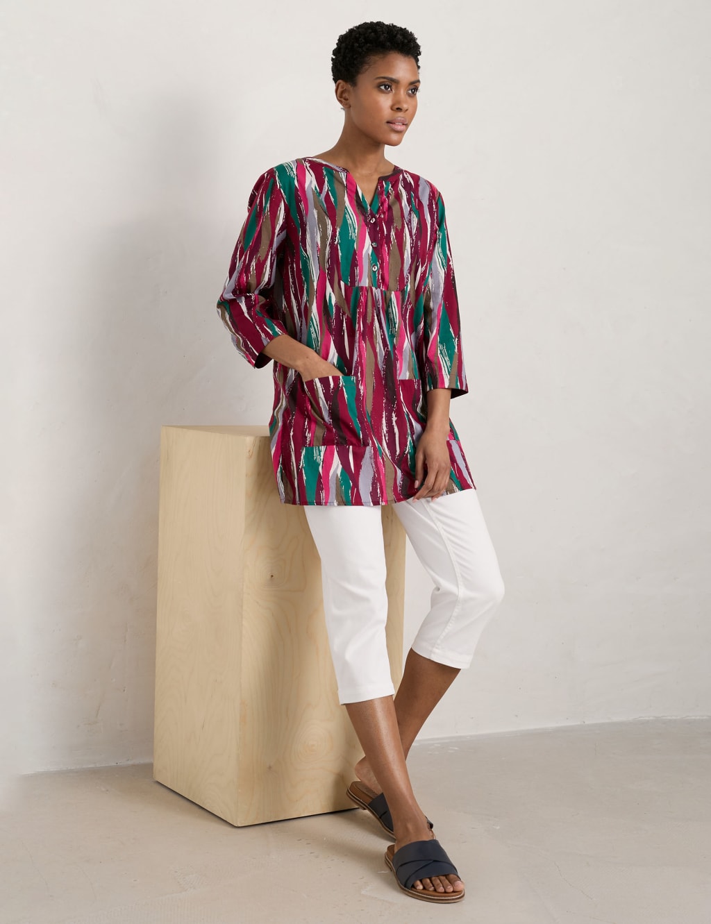 Organic Cotton Geometric Pocket Tunic image 1