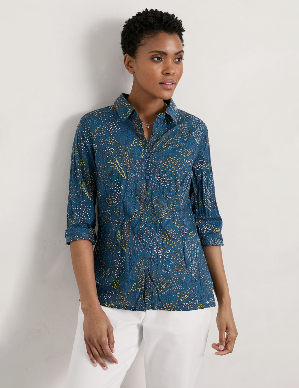 Organic Cotton Printed Collared Shirt image 1