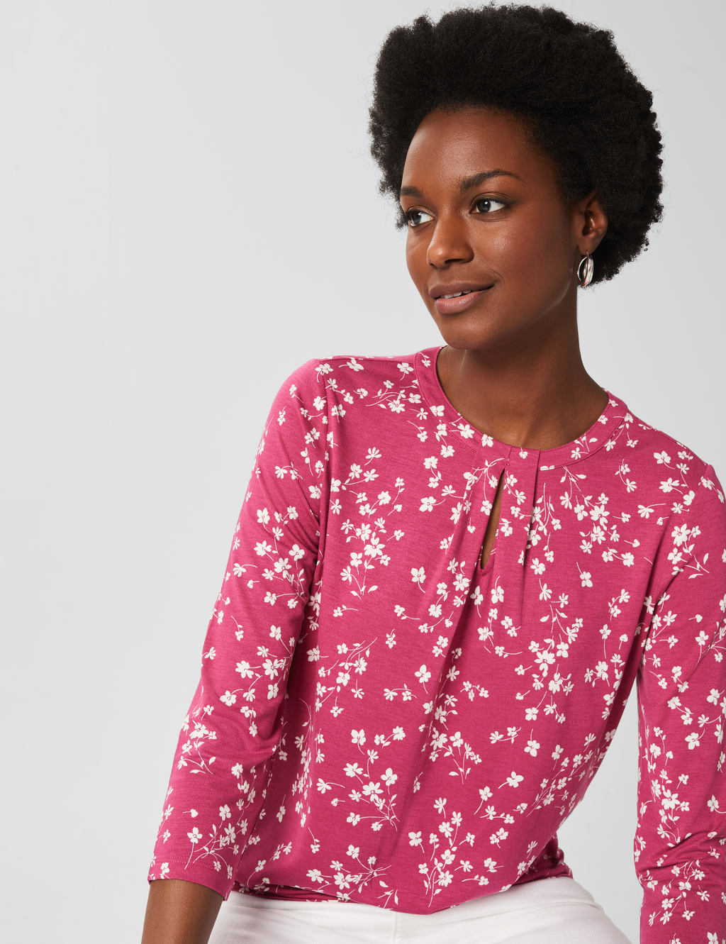 Floral Crew Neck Blouse image 2