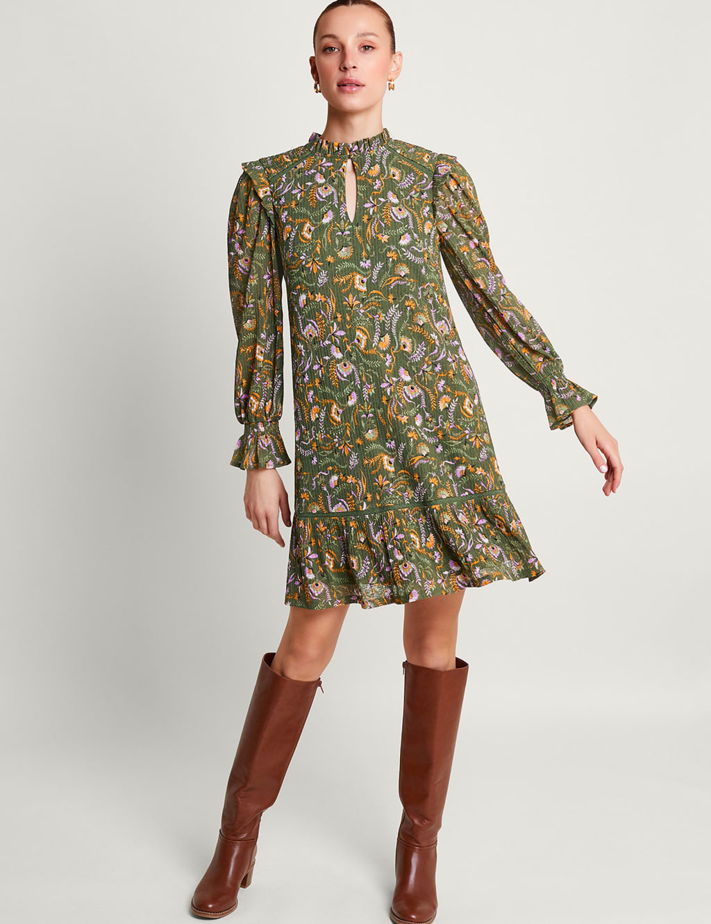 Funnel neck dress sale