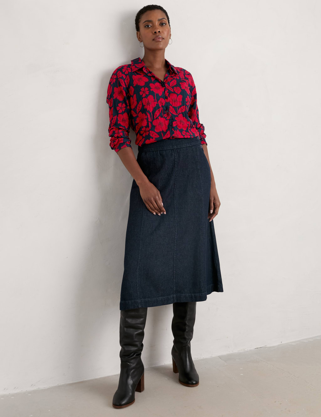 Organic Cotton Floral Collared Shirt image 1