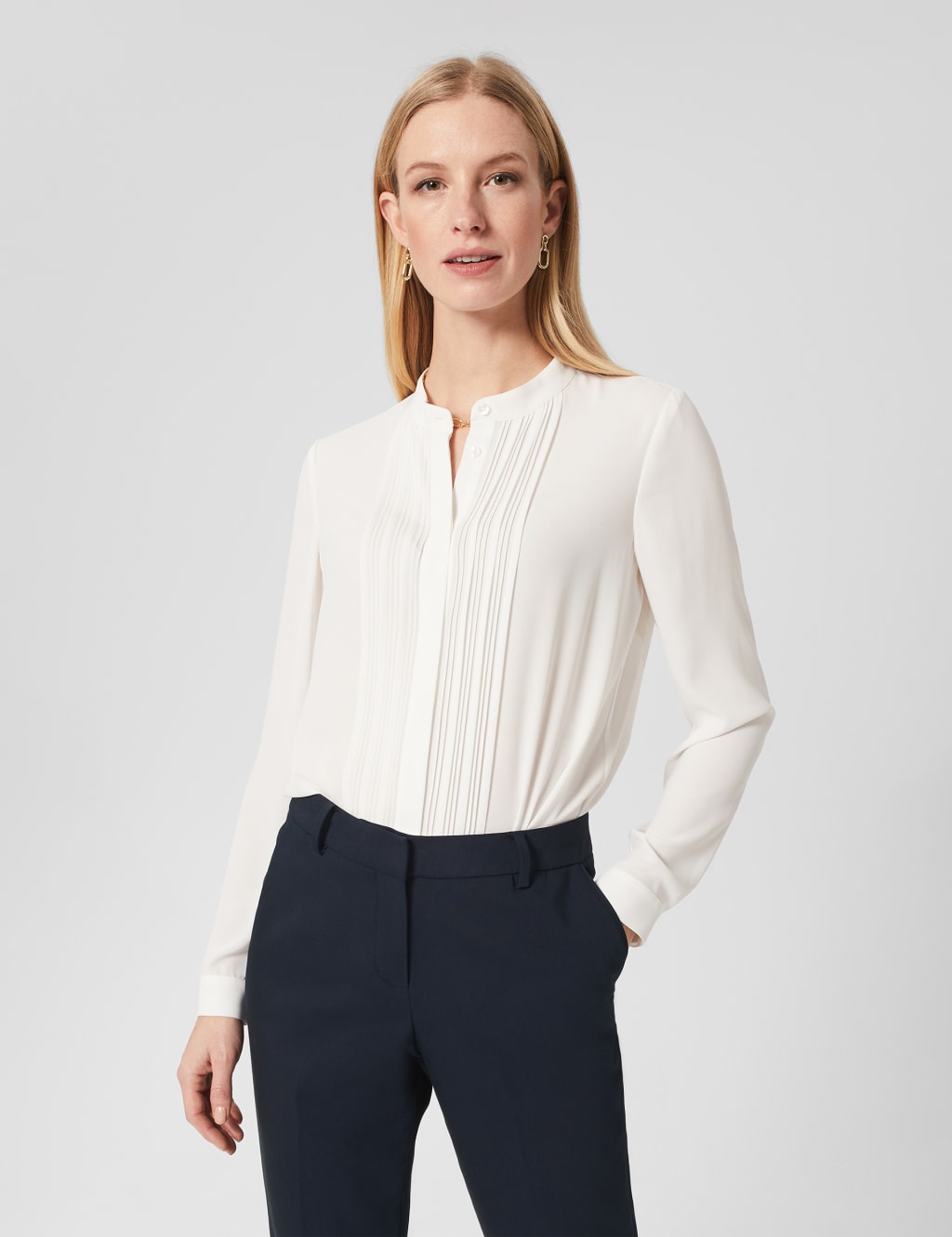 Pintuck Button Detail Blouse image 1
