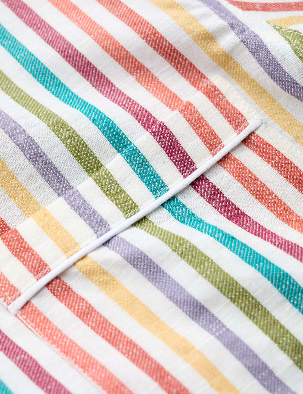 Pure Cotton Striped Cropped Pyjama Set image 4