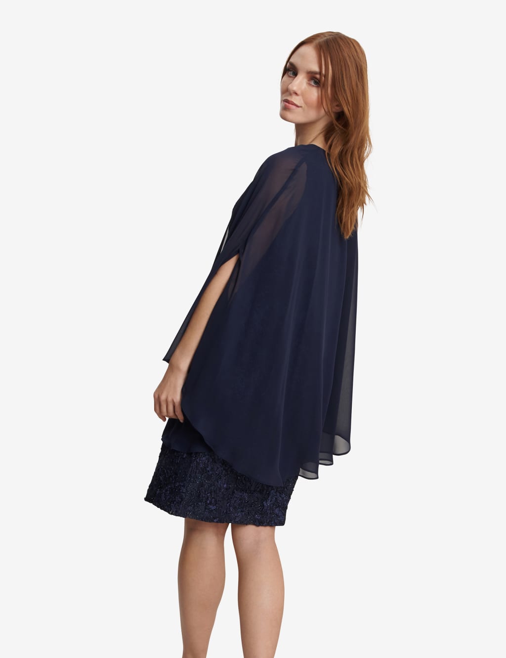 Lace Knee Length Shift Dress with Jacket image 6
