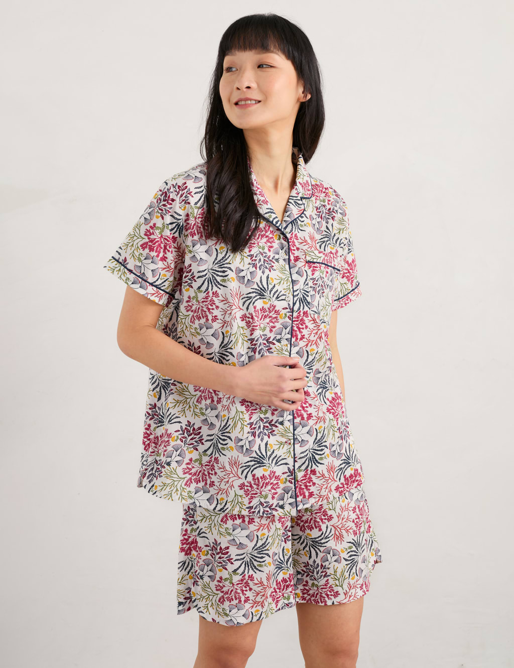 Organic Cotton Floral Shortie Set image 2